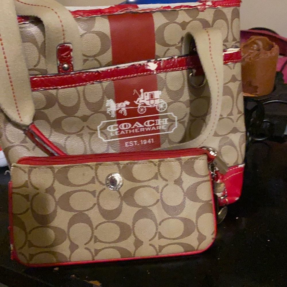 Coach bag and wallet